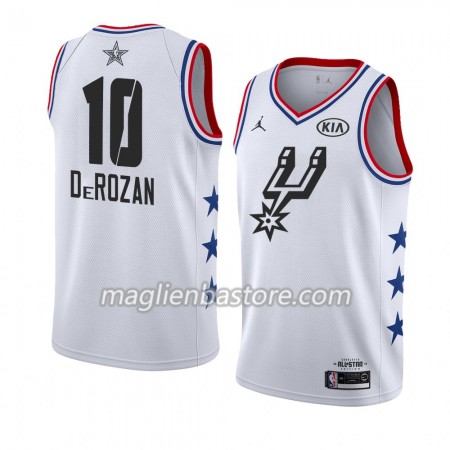 Maglia San Antonio Spurs DeMar DeRozan 10 2019 All-Star Jordan Brand Bianco Swingman - Uomo